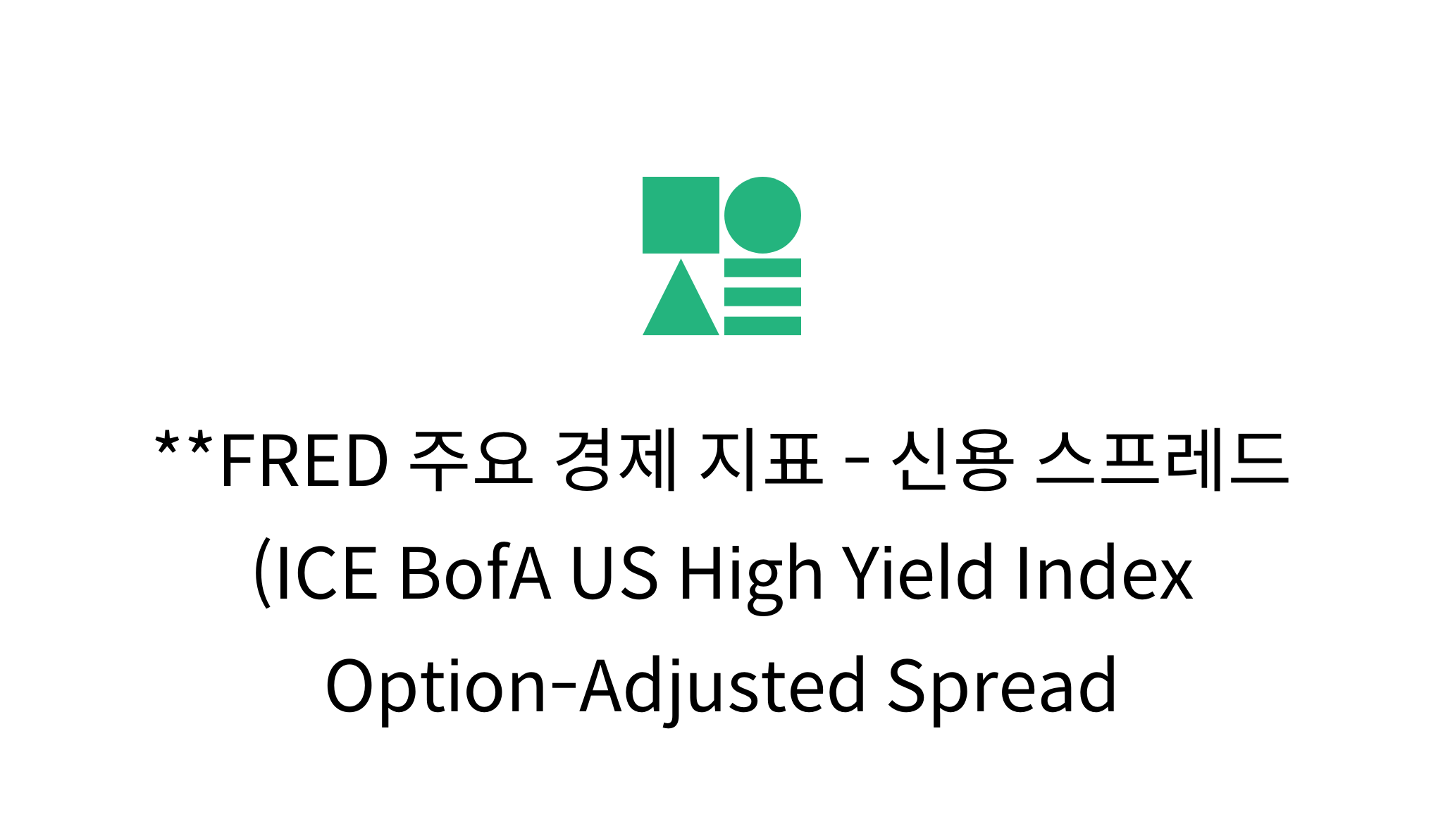 FRED ICE BofA US High Yield Index Option Adjusted FRED ICE BofA US High Yield Index Option Adjusted